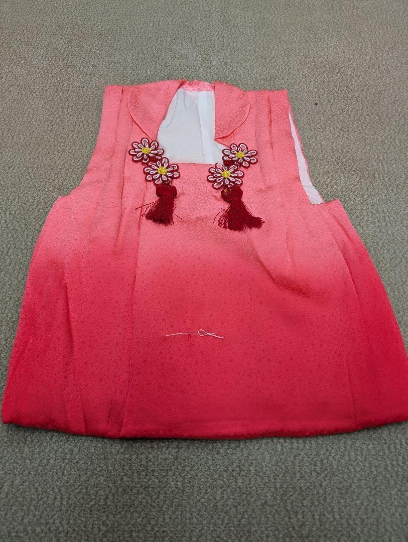 掘り出し物 正絹ピンクぼかし 被布単品 新品 掘り出し物 正絹ピンク