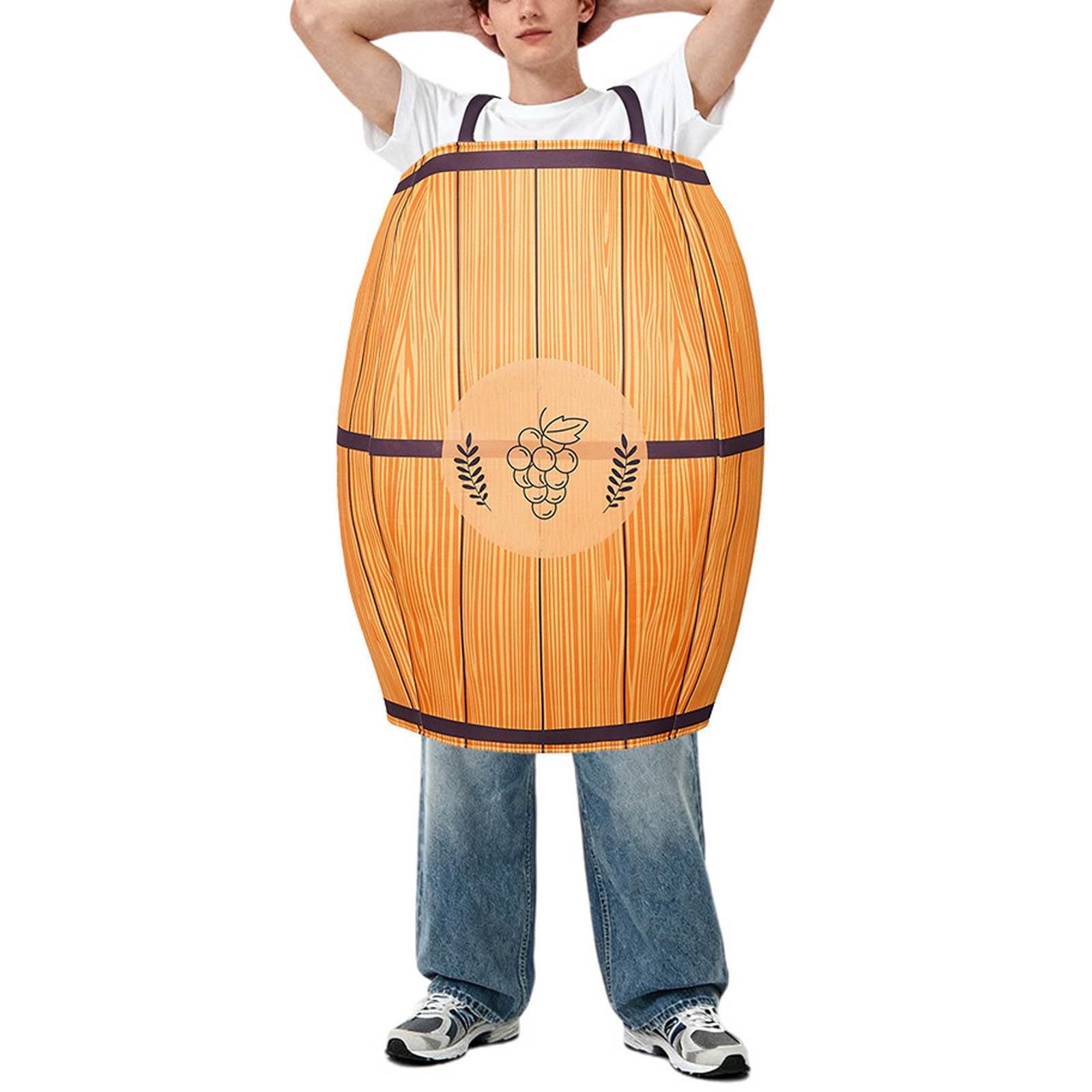Disfraz de barril de vino de roble para hombre, túnica de barril de cerveza 3D, divertido disfraz de Oktoberfest, disfraz para adultos, Halloween, barril de vino, disfraz único de carnaval de