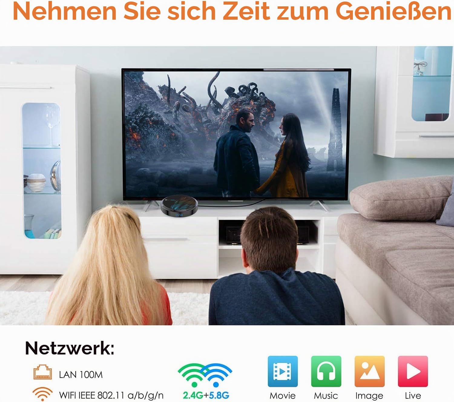 HK1 MAX TV Box Android 10.0 TV Box 2GB RAM 16GB ROM 2.4G/5G Dual WiFi H.265 Decoding HD 4K Set Top Box