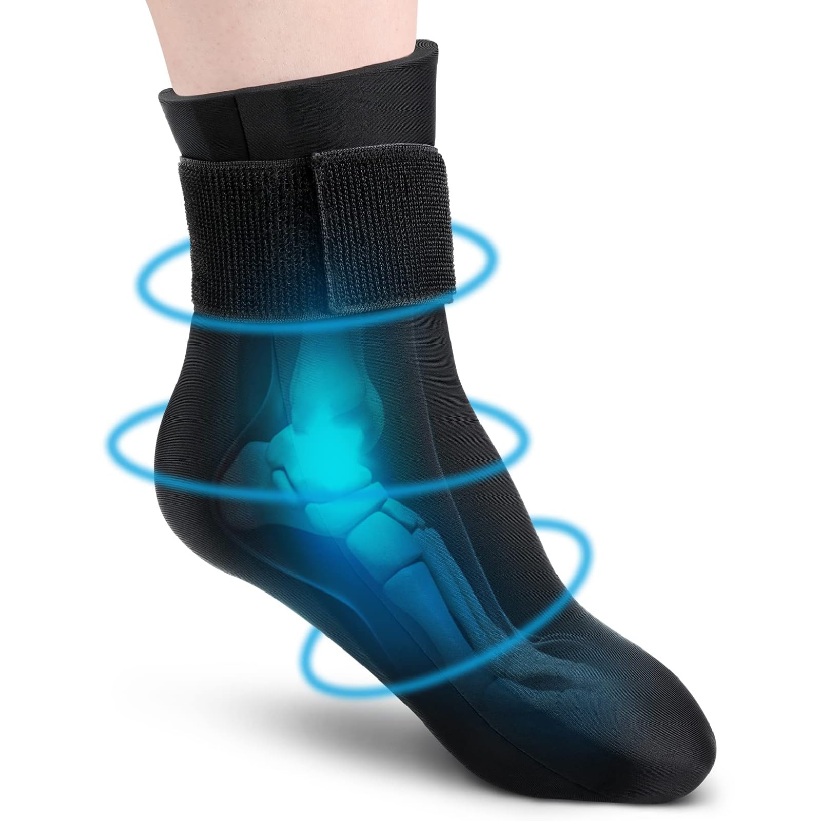 ABUBU Chaussette de thérapie Chaude et Froide, Chaussette en Gel réutilisable, attelle de Cheville, fasciite Plantaire, arthrite, gonflement, entorse, Douleur au Pied, blessure