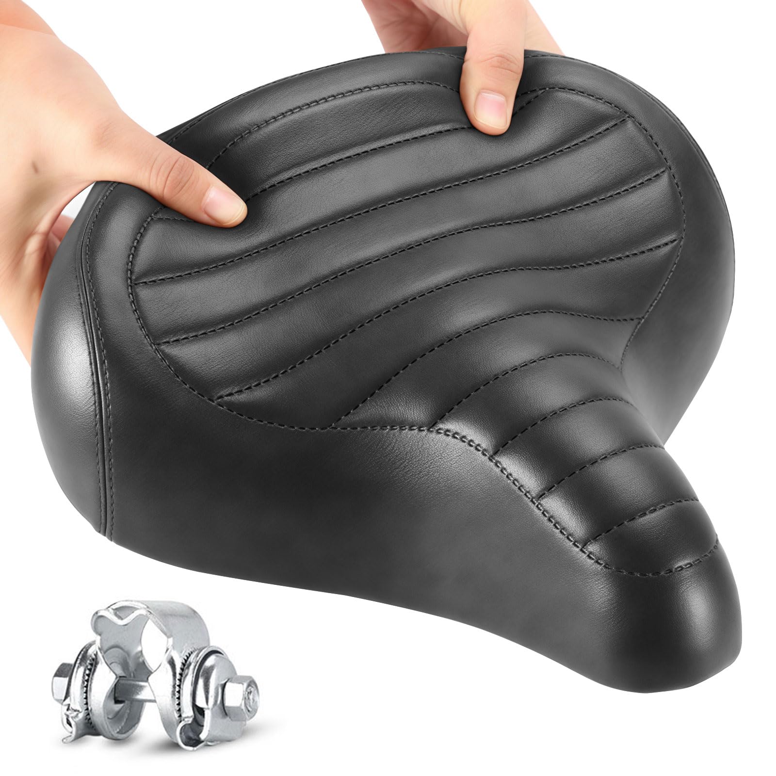Comoda sella per bicicletta ergonomica per uomo e donna, impermeabile, ammortizzante per bici da città, mountain bike, ebike, cyclette