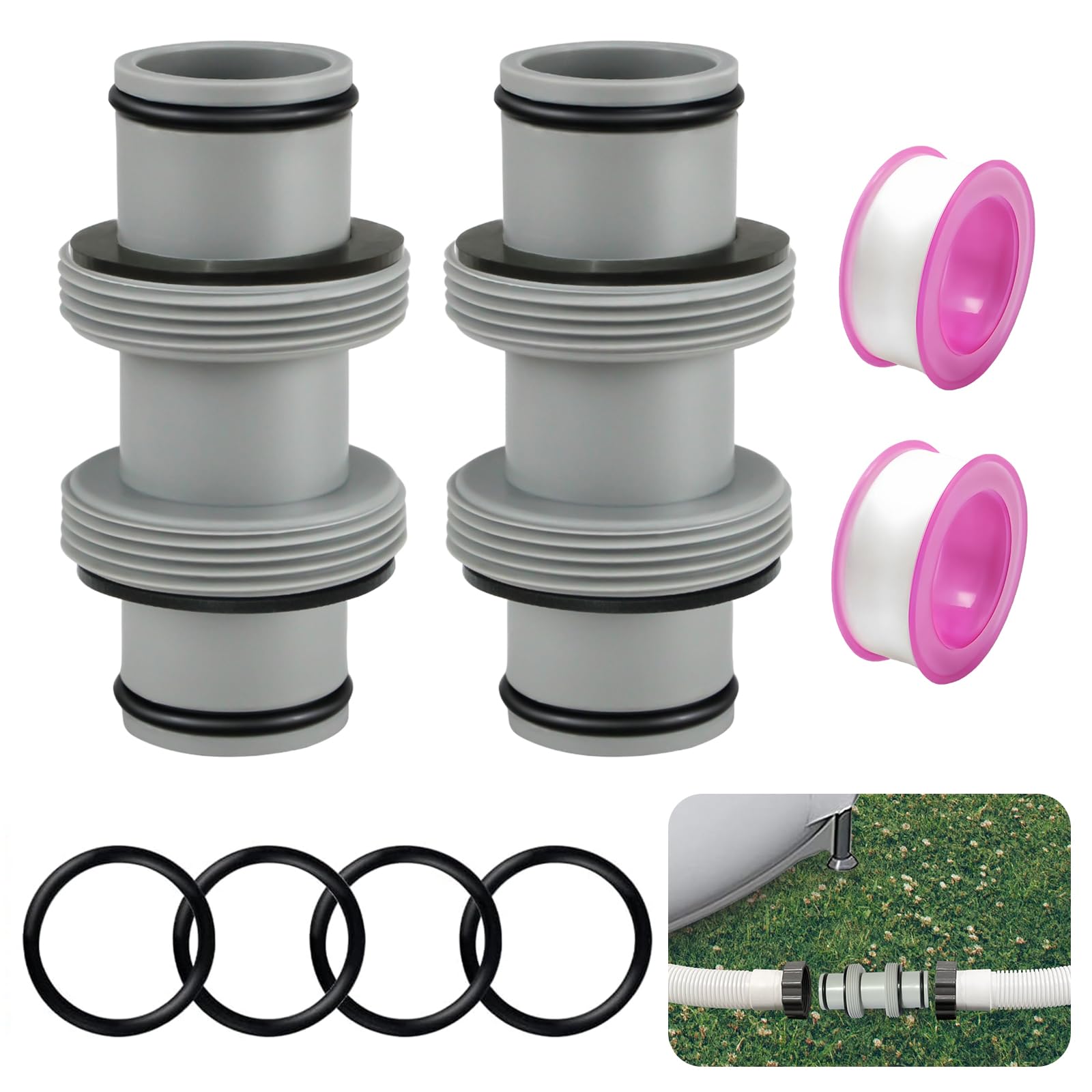 Zestaw przyłączeniowy do basenu, adapter węża basenowego 38 mm