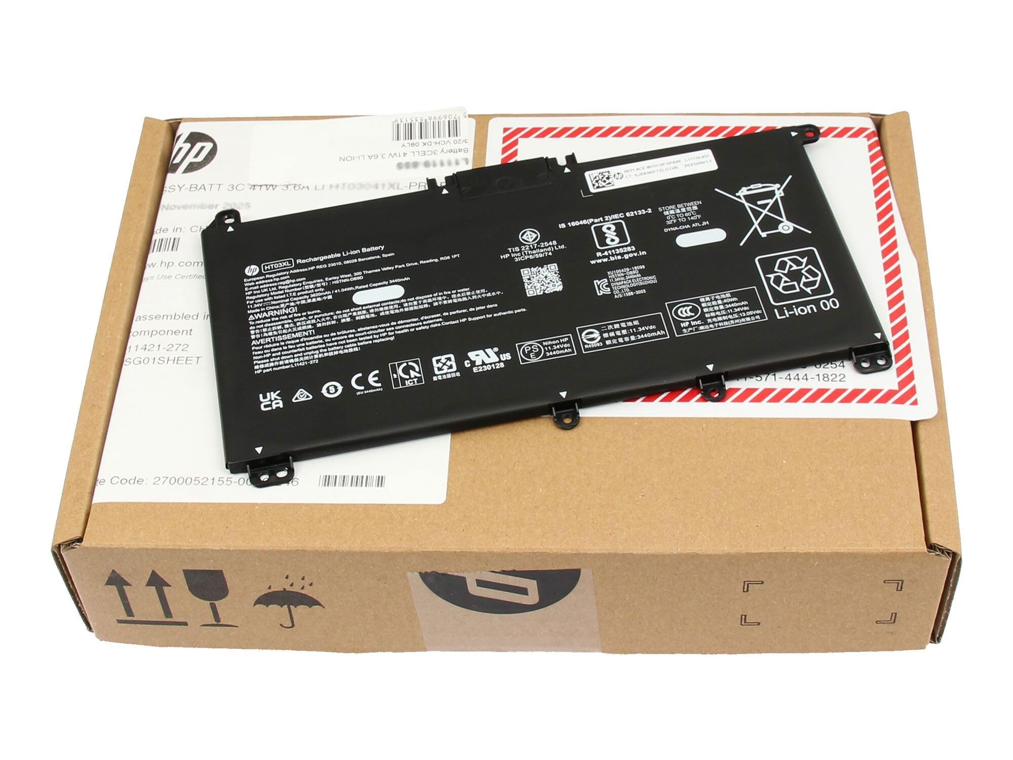 HP L11421-1C2 batería Original 41,04Wh HT03XL
