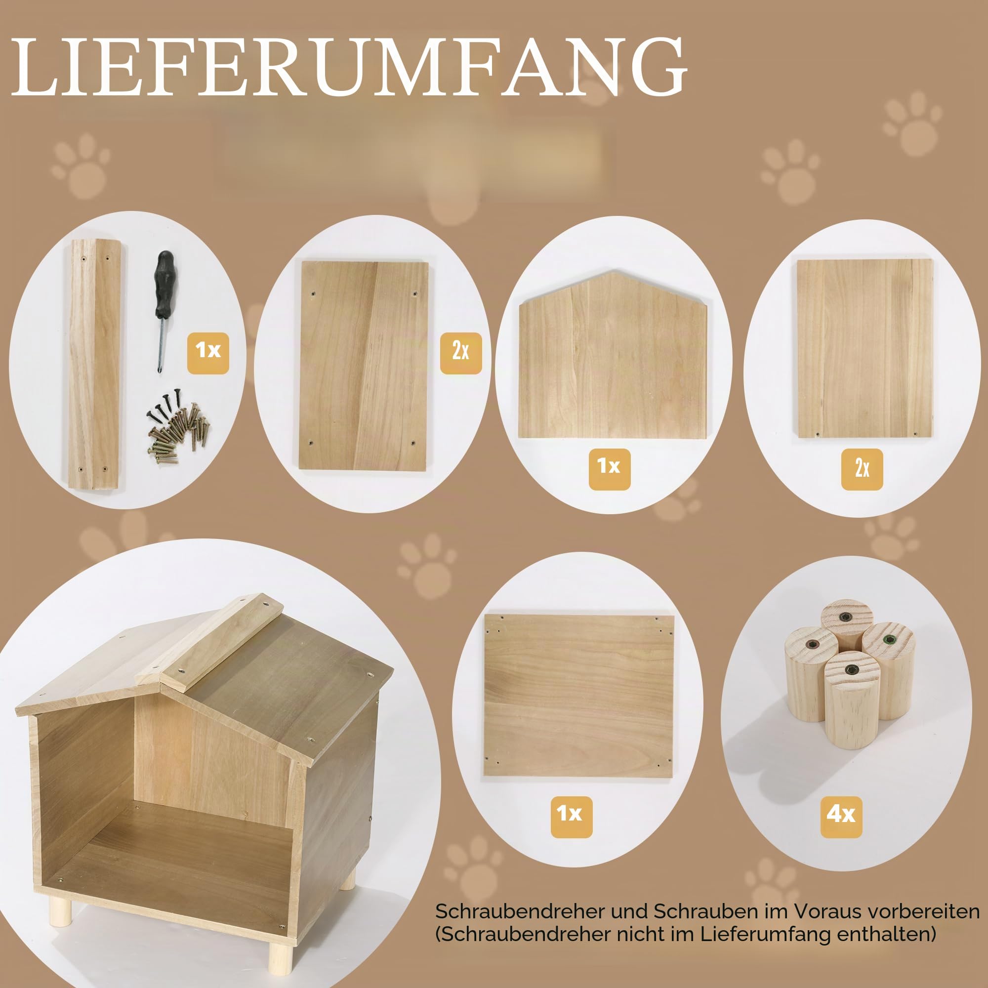 BALAPET Katzenfutterstation & Unterschlupf für Katzen - Wasserdichtes Katzenhaus für Futterstation im Freien, perfekt für Wildkatzen, Vögel, Kaninchen, Katzen & Hunde