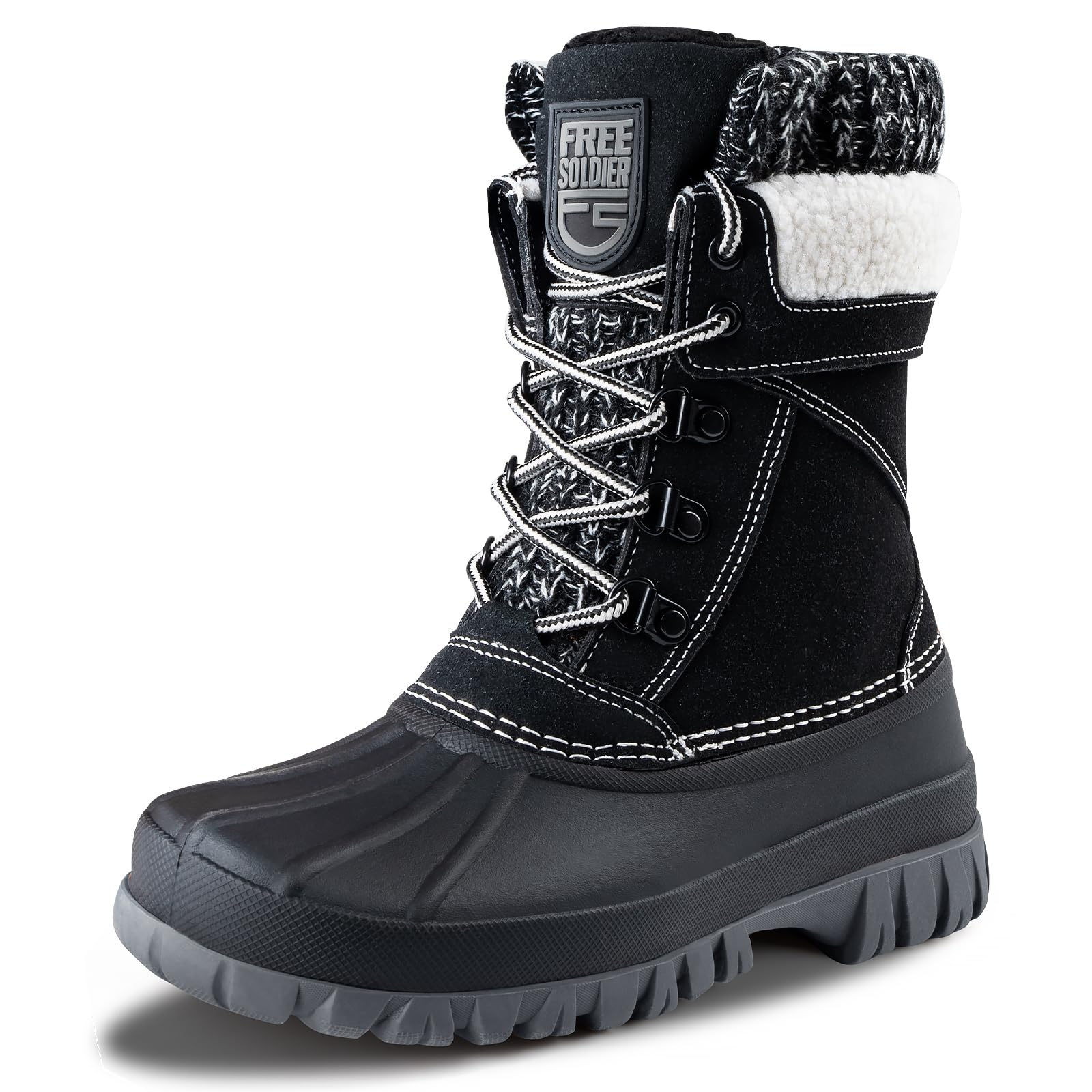 FREE SOLDIER Women's Waterproof Winter Snow Boots
