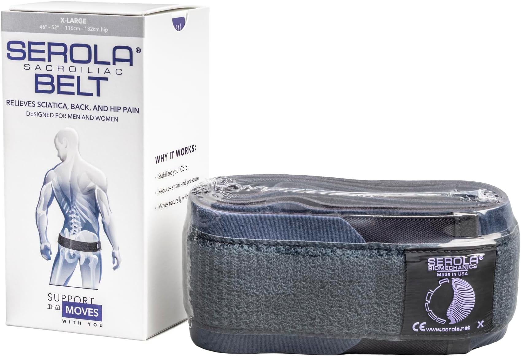 Sacroiliac Belt for SI Joint Dysfunction โ (X-Large fits 46โ to 52โ) Lower Back, Sciatic, Pelvic & Hip Support brace for Women & Men | Non-Slip, Adjustable & Breathable Pain Relief Brace