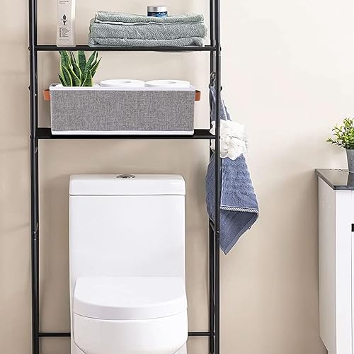 Miniatura 8 de Cestas de almacenamiento de tela, cajas organizadoras de ropa plegables, cubos de almacenamiento de 15 x 6 x 5 pulgadas con asas para lavandería y