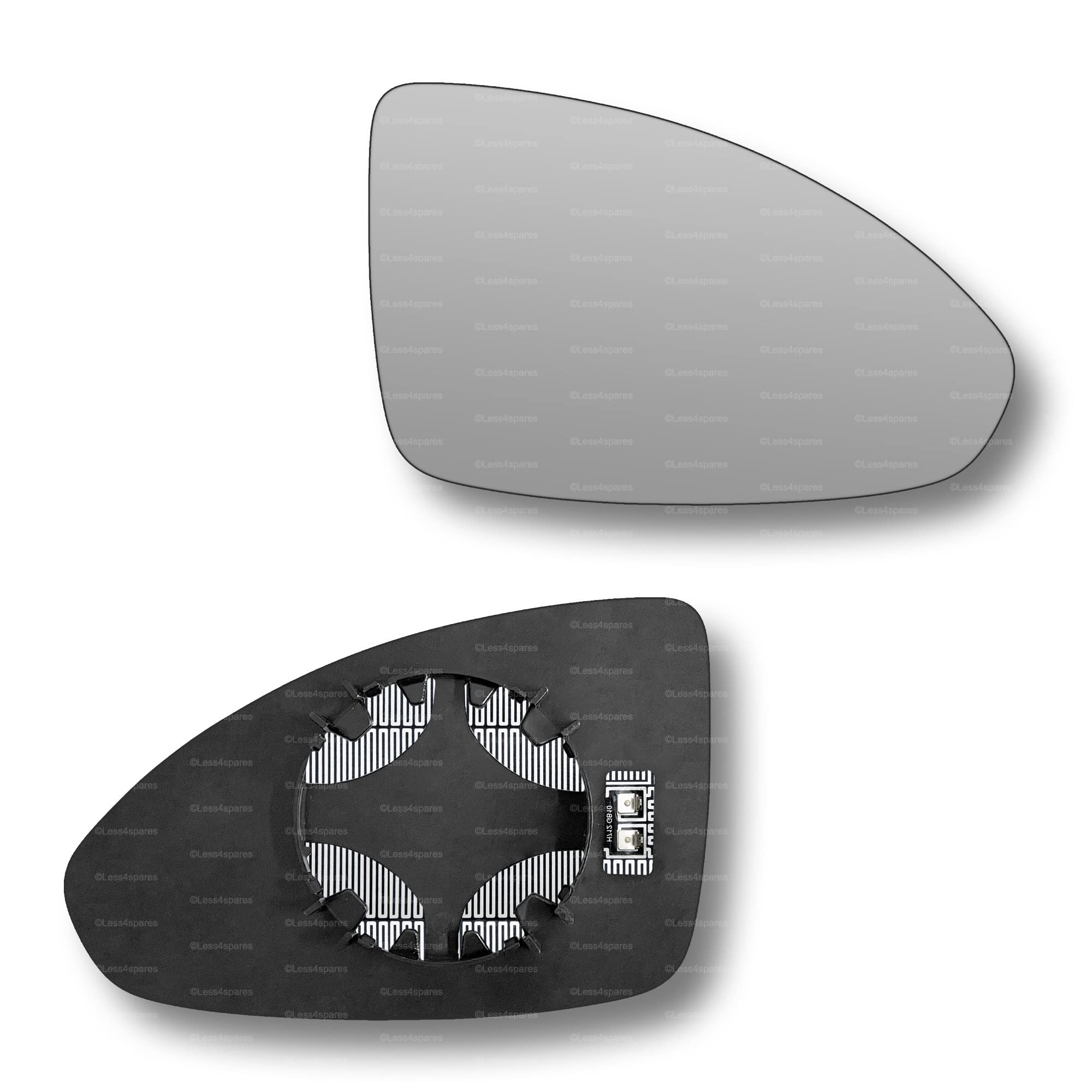 Heated Convex Wing Mirror Glass Passenger Side For Chevrolet Cruze Saloon 2009-2015