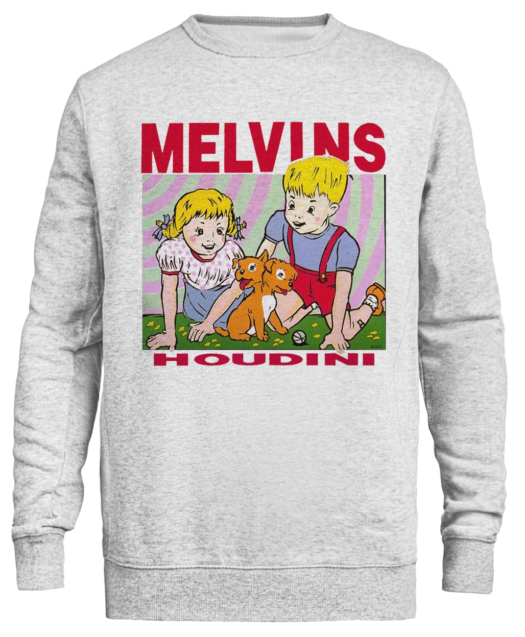 Melvins - Houdini Sweatshirt Grigia Unisex Eco-Friendly Unisex Grey Sweatshirt Eco-Friendly Crewneck