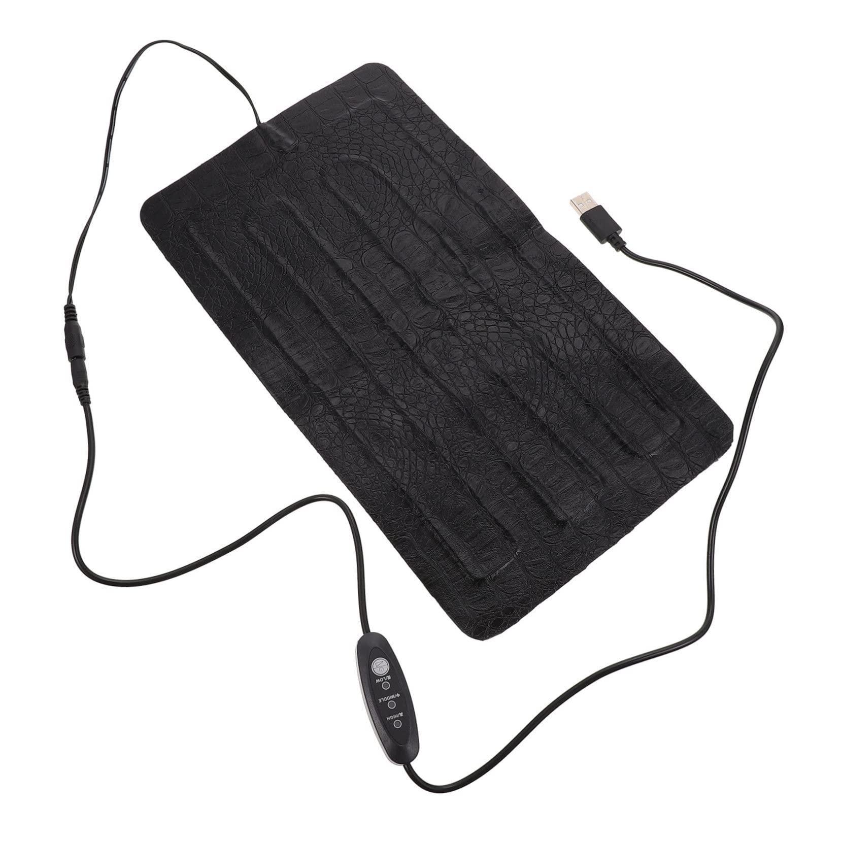 Toddmomy Tappetino Riscaldante Elettrico per Rettili, AntiGraffio Nero | Cuoio, Uso Outdoor e Box per Rettili, Adatto a Animali Piccoli, 1 Pezzo