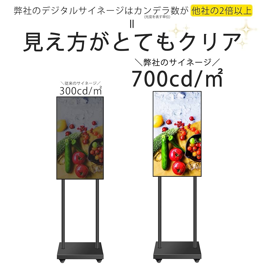 Amazon.co.jp: WMT デジタルサイネージ 40インチ 縦横設置可能