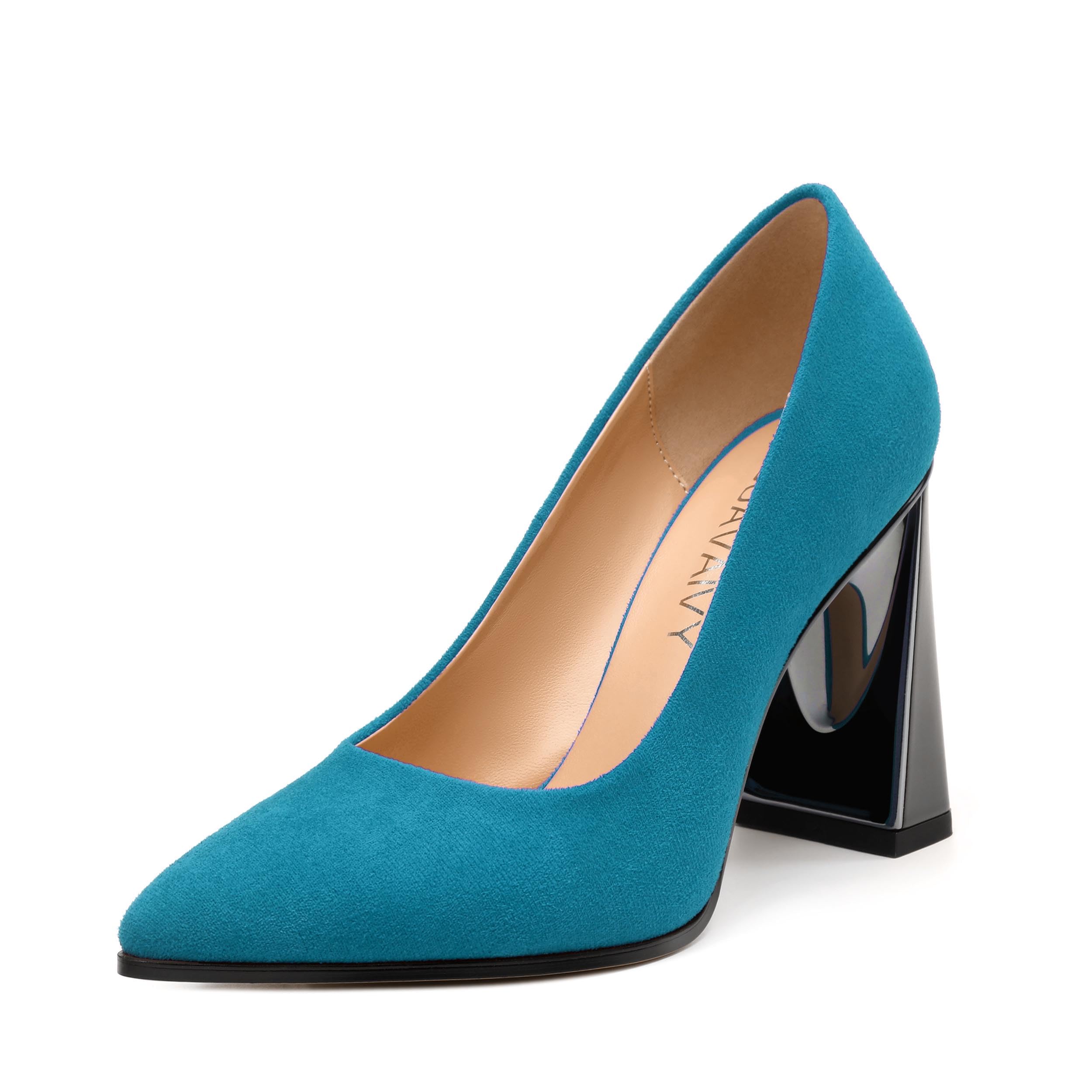 GUAVAIVY Women's Pumps, Slip On Pointed Toe High Heels, Fashion Closed Toe Daily Party Wedding Shoes for Women