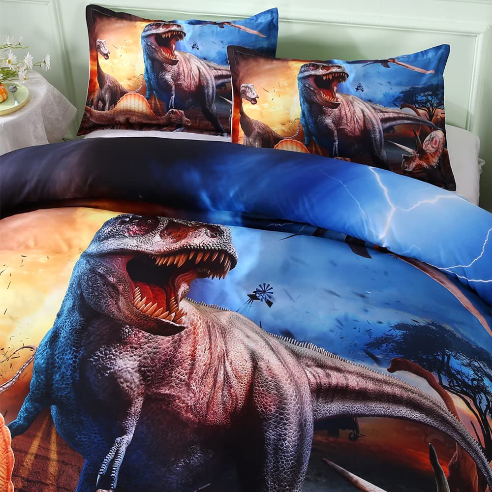 DJY Juego De Ropa De Cama De Algodón Tamaño Individual, Juego De Edredón Reversible De Autos