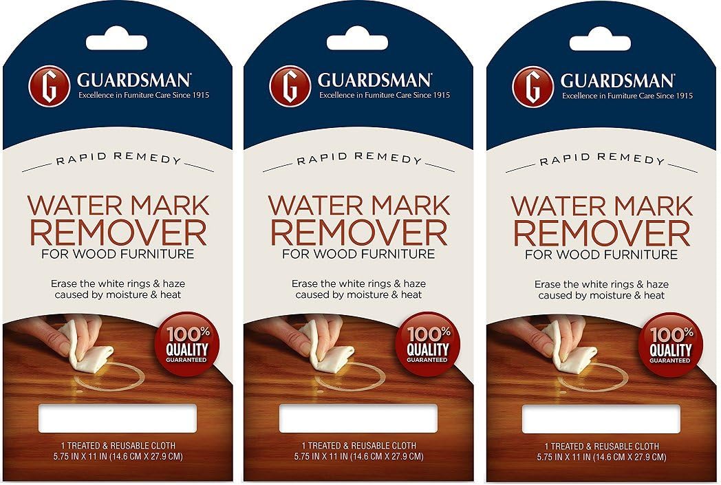 Guardsman Water Mark Remover Cloth - Erase White Rings & Haze Caused By Moisture and Heat - Reusable - 405200 (3-Pack)