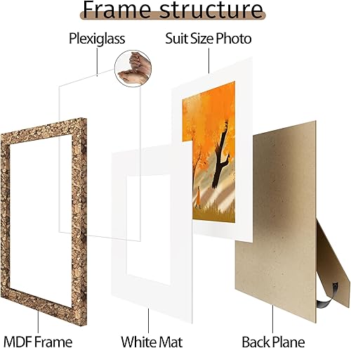 Miniatura 231 de Picrit - Juego de 12 portarretratos de 5 x 7 pulgadas para colgar en la pared o exhibir sobre una mesa, para fotos de 4 x 6 con paspartú o 5 x 7