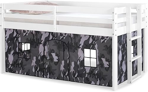 Miniatura 18 de Alaterre Furniture Jasper - Cama tipo loft tamaño individual, marco gris paloma y fondo rosa/blanco Gris (Dove Gray),Espresso,Blanco