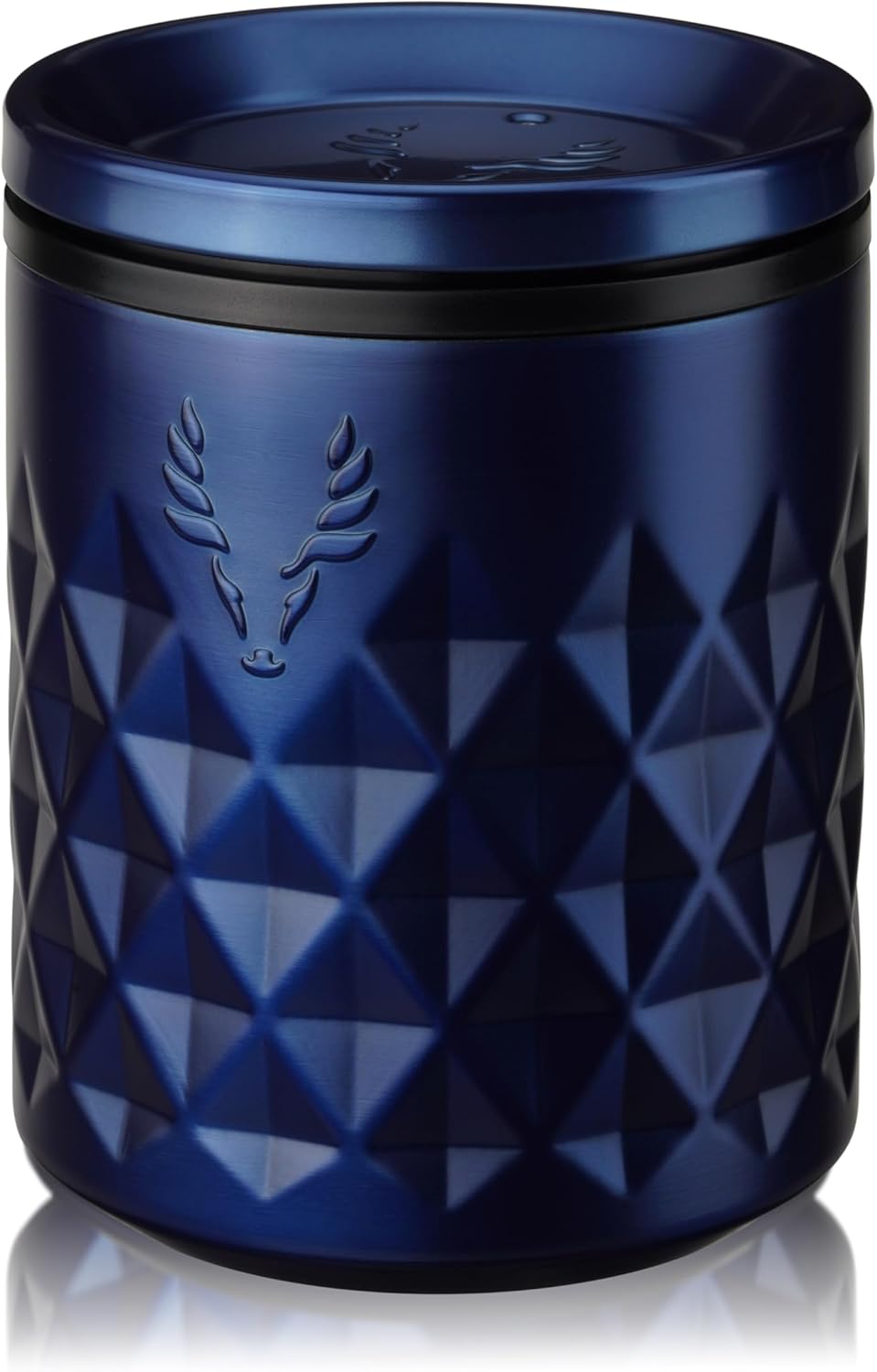 Viski Paragon Cocktail Tumbler Insulated Cocktail Cup, Insulated Ceramic Lined Rocks Tumbler, Stainless Steel Whiskey Glass Blue 12oz Set of 1