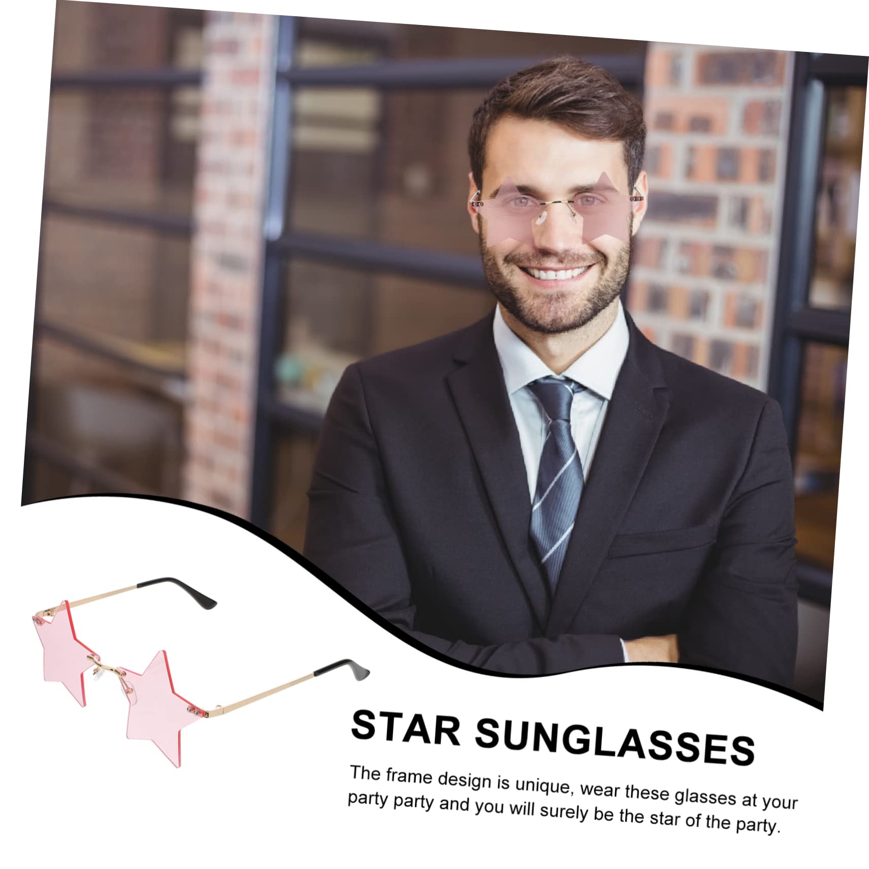 SOIMISS gafas de sol de fiesta gafas de sol azules para as de divertidas estrellas el acontecimiento light anteojos as forma de estrella as de sin montura