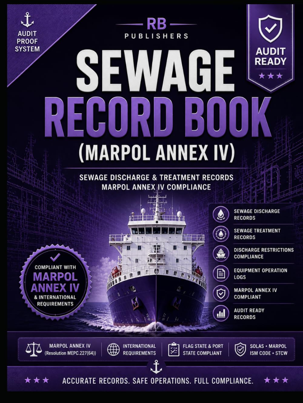 MARPOL Annex IV Sewage Record Book: Wastewater Discharge & Treatment Log