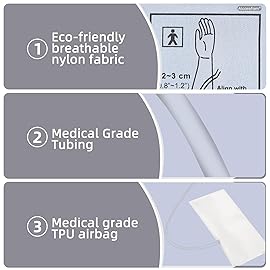 Alcarefam Extra Large Blood Pressure Cuff, 9-21 (22-54CM) XL Cuff Compatible with Omron BP Monitor, Replacement X-Large Cuff for Adult Big ARM, with 6 Connectors