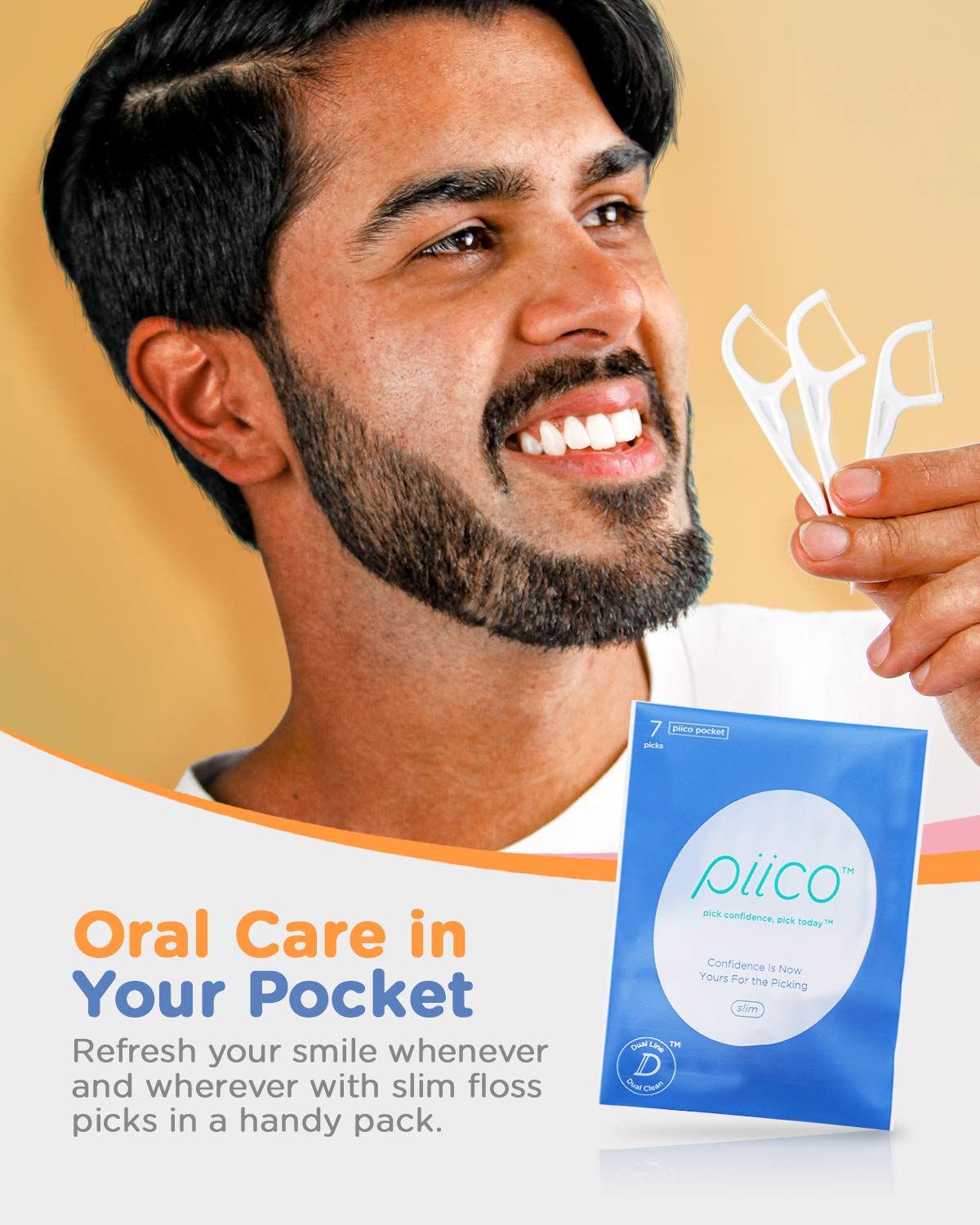 Buy Piico Dental Floss Picks, Dual Line Unflavored Kids Flossers