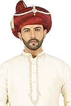 Premium Wedding Collection for Maharashtra Peshwai Pagdi (Topi/Safa/Turban) for Wedding and Traditional Function Use It [Peshwai Pagdi, Size - Free]