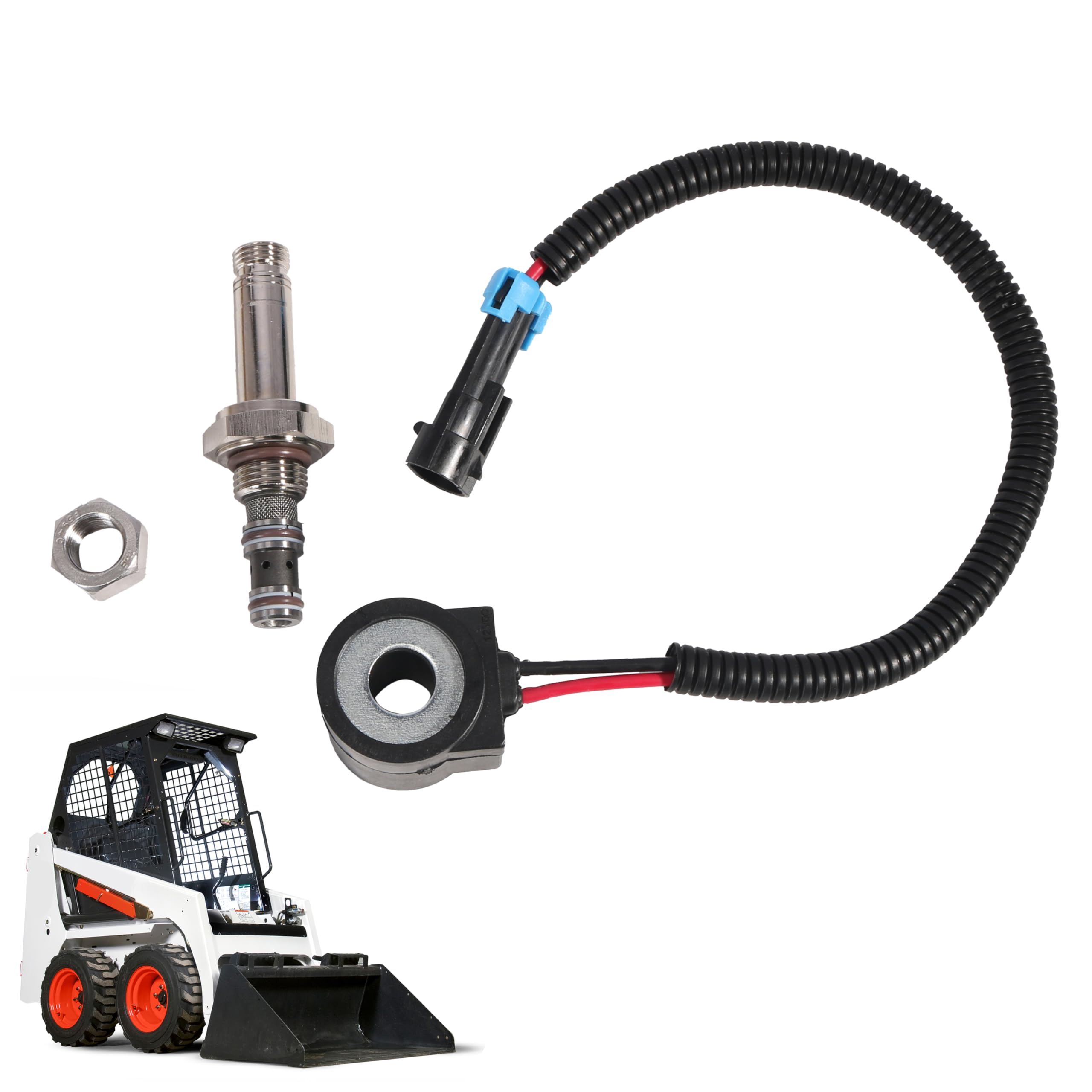 6309311 Solenoid Valve Element fit for Bobcat 653 751 753 763 773 863 864 873 883 963 S175 S185 S205 T250 T300 T320 OE# 6667687 6309311 6671025 6675559