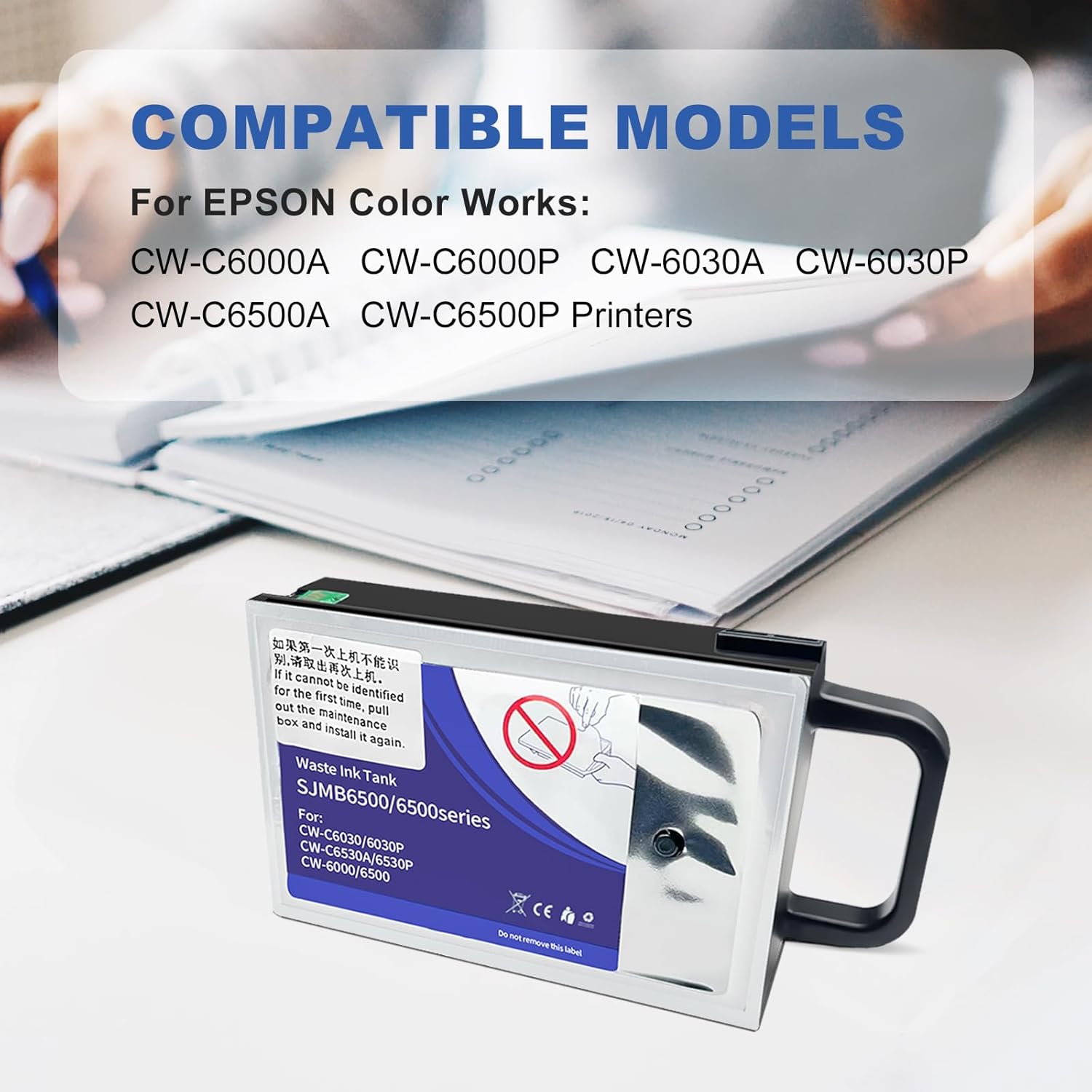 YOUEXPERT SJMB6500 Maintenance Tank Compatible with Epn ColorWorks CW-C6000A CW-C6000P CW-6030A CW-6030P CW-C6500A CW-C6500P Printers Waste Ink Collection Waste Ink Tank (2 Pack)