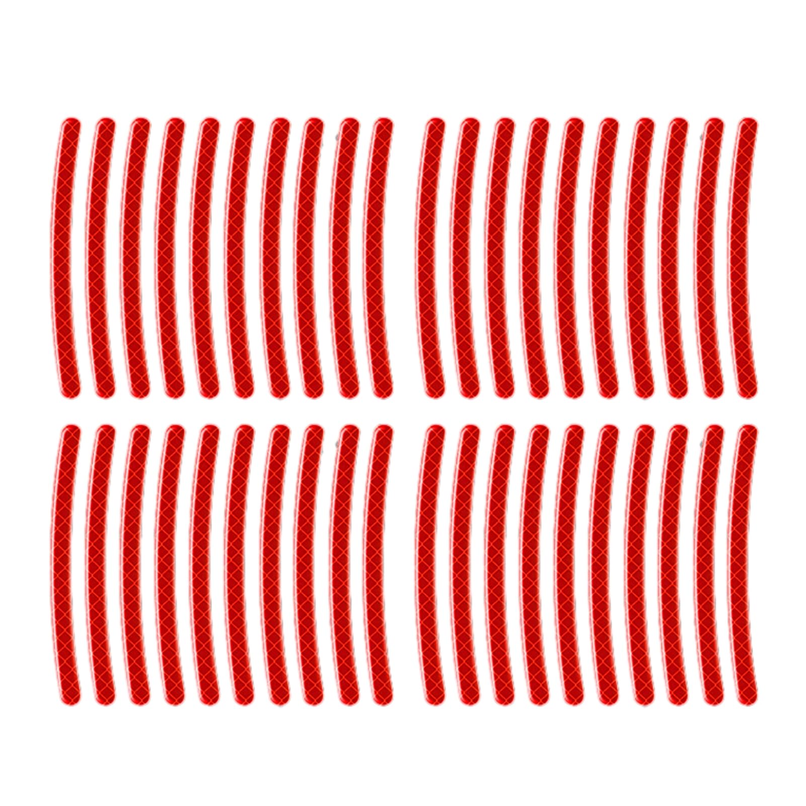 sugerou 20 Pack Reflective Wheel Stickers for Car Rims – Prismatic PVC Rim Tape for Night Visibility, Pre-Cut Safety Decals for 13-22 Inch Wheels Red 40pcs