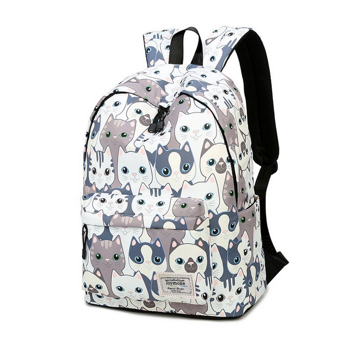Joymoze Zaino per il tempo libero, zaino alla moda per ragazze, borsa stampata per adolescenti (Gatto)