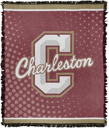 Miniatura 7 de Bob Jones University Blanket 50x60 Logo Dots Woven Tapestry Cotton Blend Fringed Throw Blanket