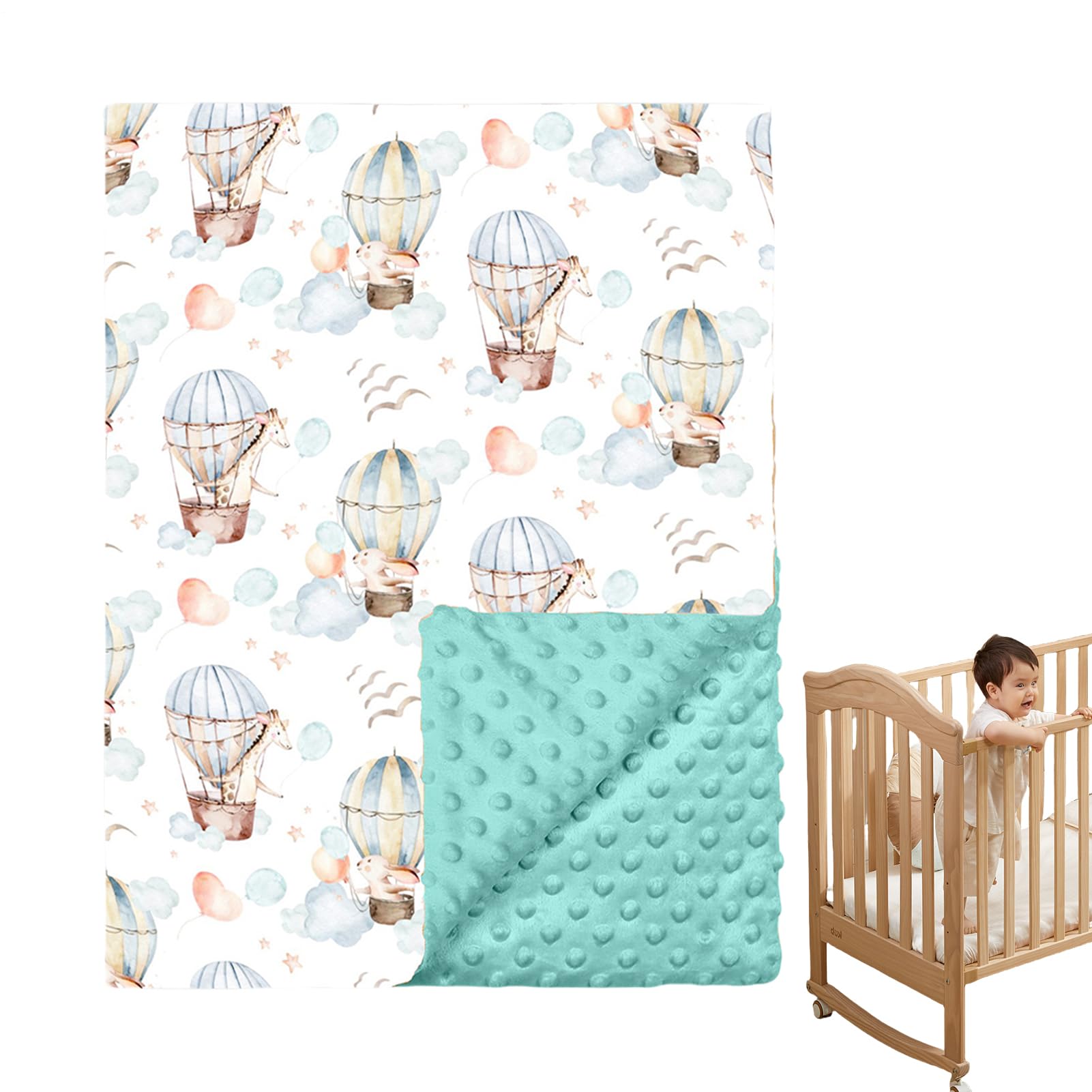 Amesor Toddler Bed Blanket,Soft Cozy Warm Baby Blankets | Nursery Supplies for Swaddling Travel Sofa Picnic Bassinet Bed Car Seat Outdoor Camping Shower Christening