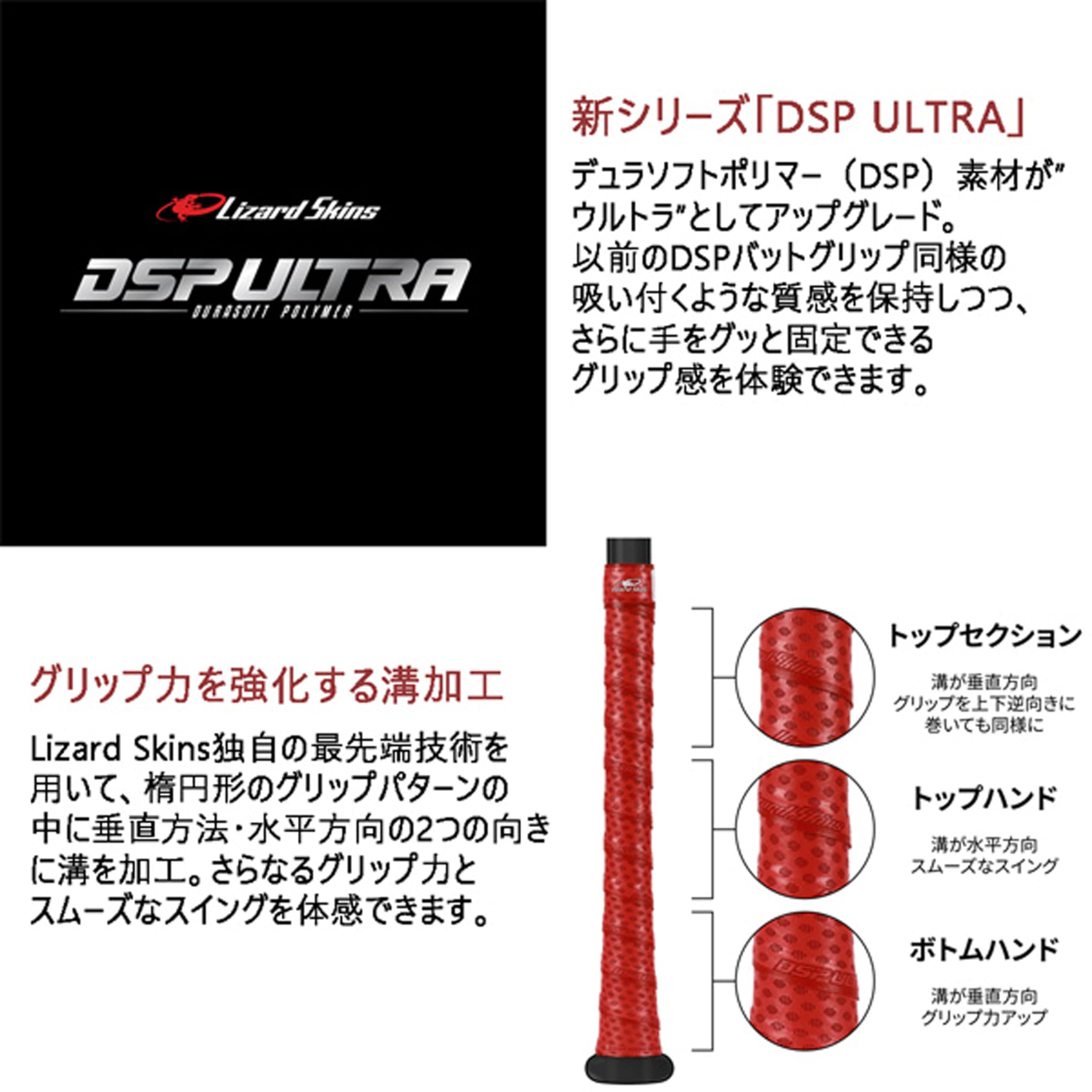 Lizard Skins DSP Ultra Bat Grip Tape : 0,5 mm d'épaisseur/couleurs unies (gris platine