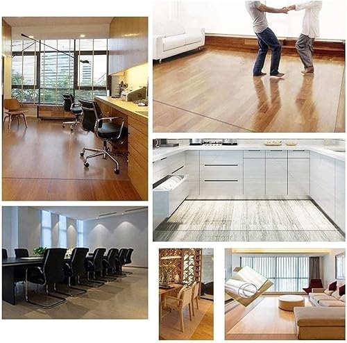 Miniatura 3 de Rollo de camino transparente para madera dura resistente, tapete protector de alfombra para el hogar, extra grande para puerta, sala de estar y