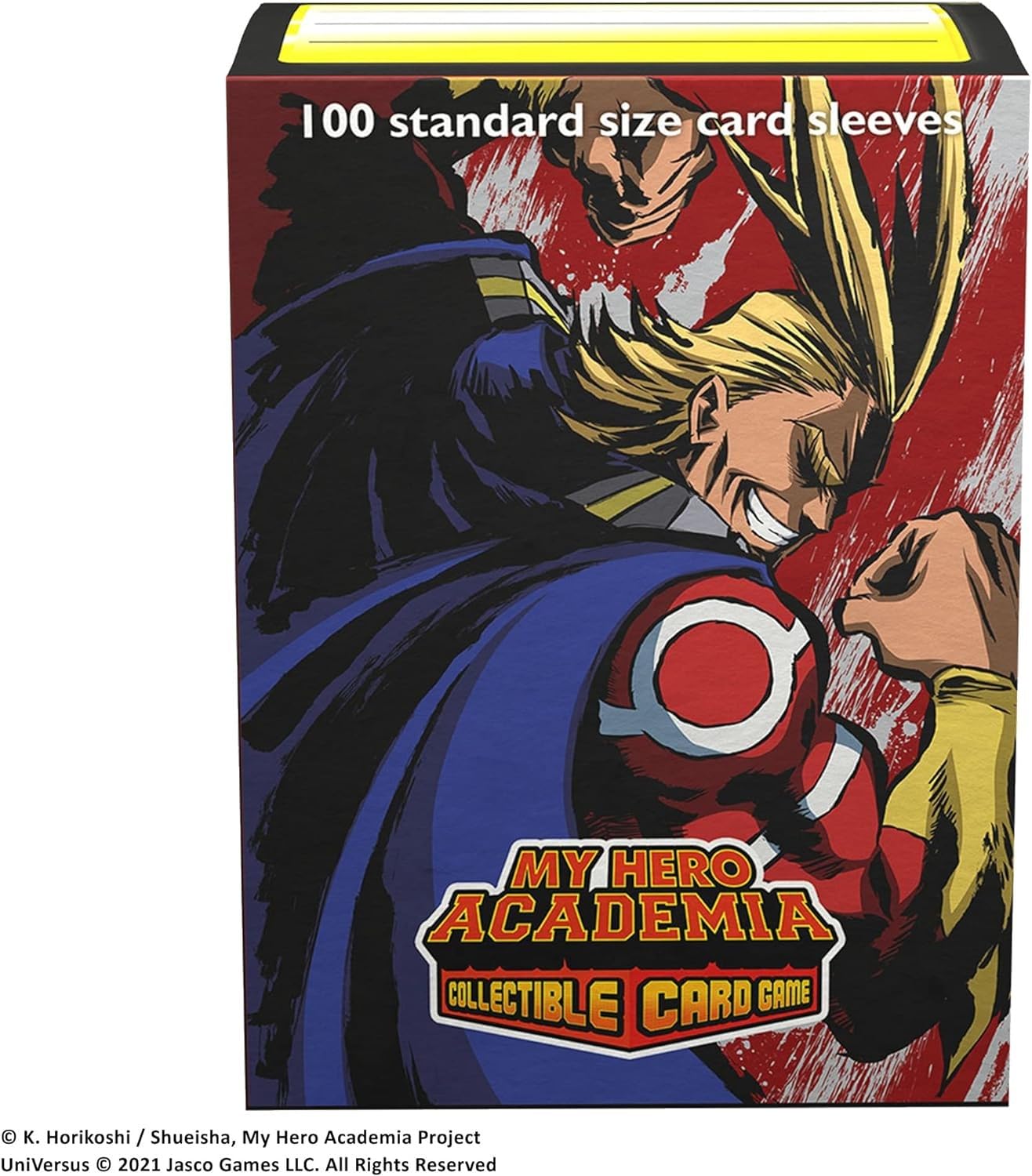My Hero Academia Collectible Card Game All Might Flex Card Sleeves | 100 Dragon Shield Art Sleeves | Card Game Holder | PVC and Acid-Free