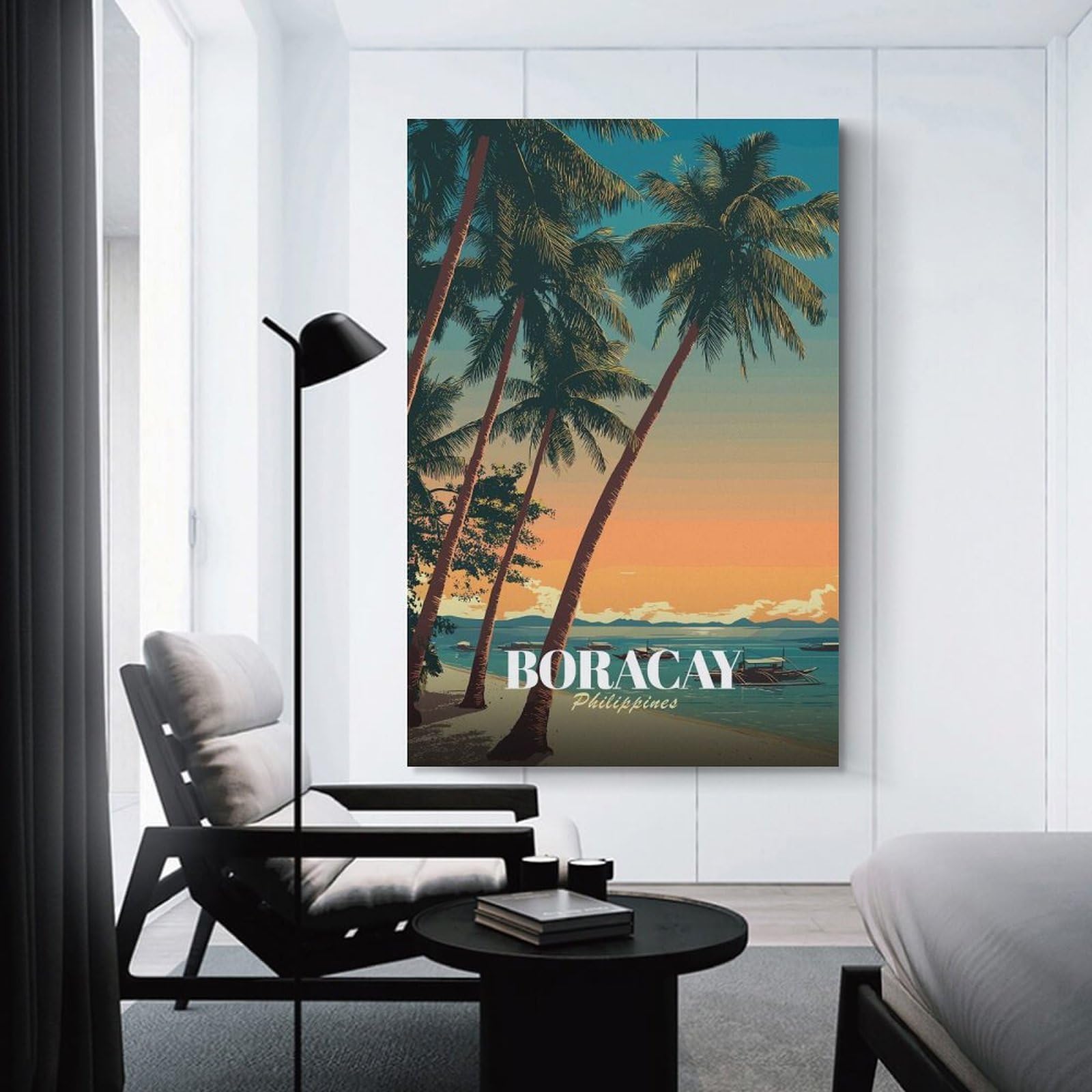 Junmoney Wall Art Print Boracay Philippines Travel, 20x30inch(50x75cm), for Living Room, Bedroom Or Apartment Walls, Modern Wall Decor for Cosy Interiors