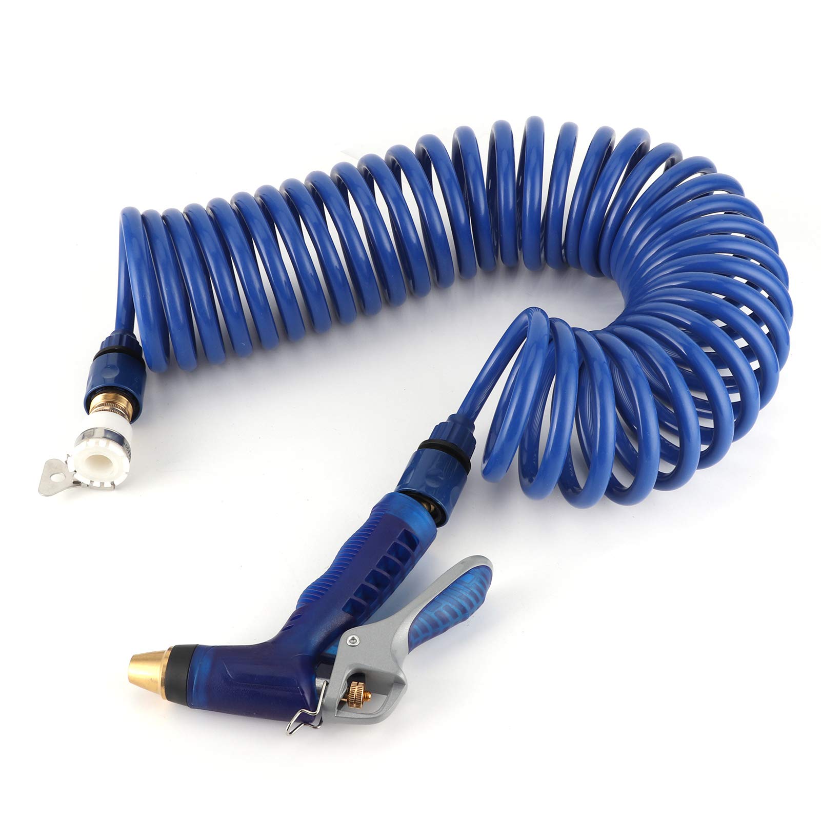 Buy Coiled Hose Nozzle Kit, Heavy Duty 10m/32.8ft Expandable Coil Hose