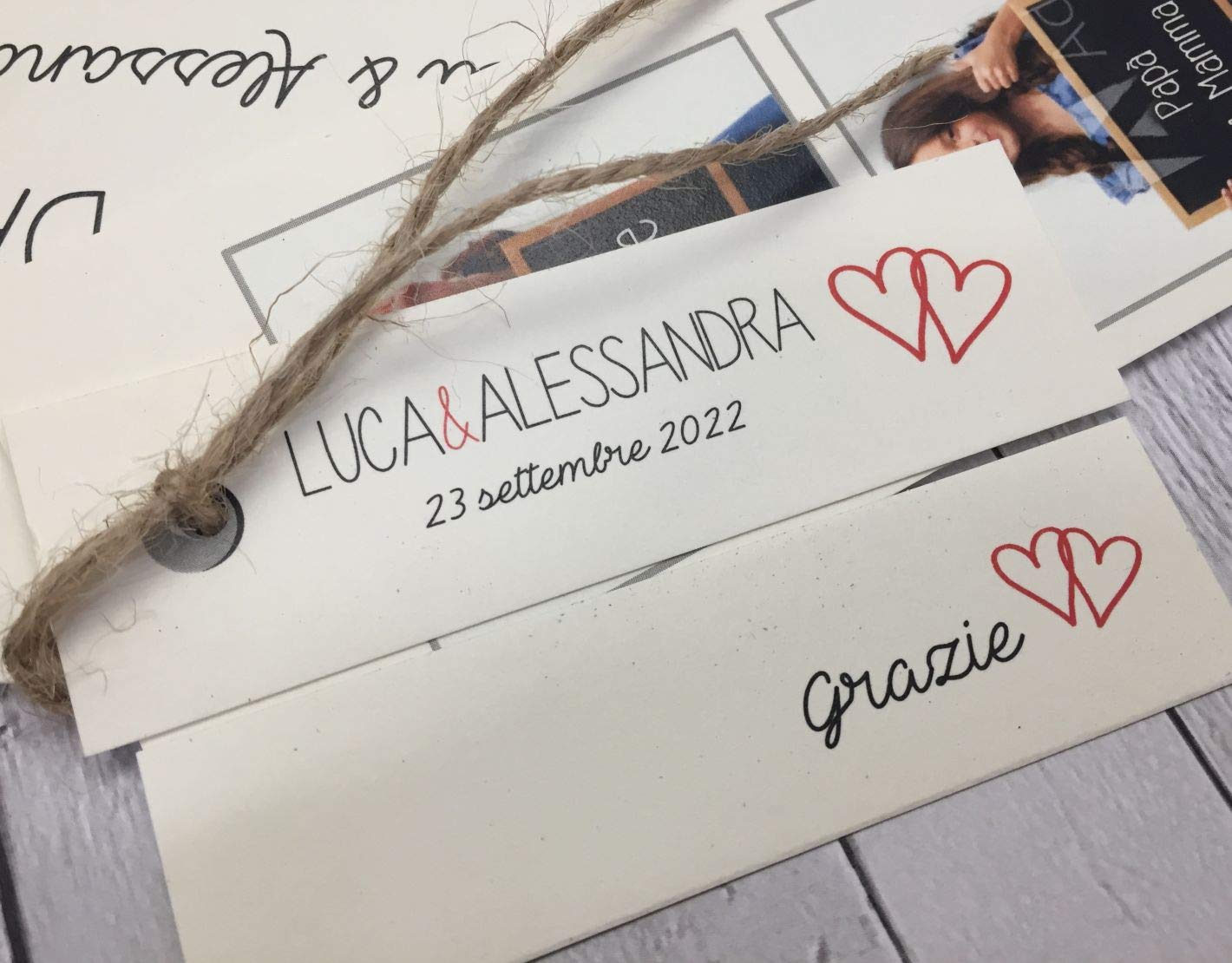 Set partecipazioni Nozze Personalizzate inviti Matrimonio Mamma e papà Si sposano BUONANNO cod. MP01 (90)