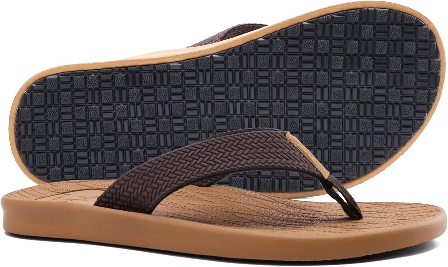 KuaiLu Mens Flip Flops Arch Support Comfortable Summer Beach Thong Sandals Yoga Foam Cushion Slip on Slippers - Image 10