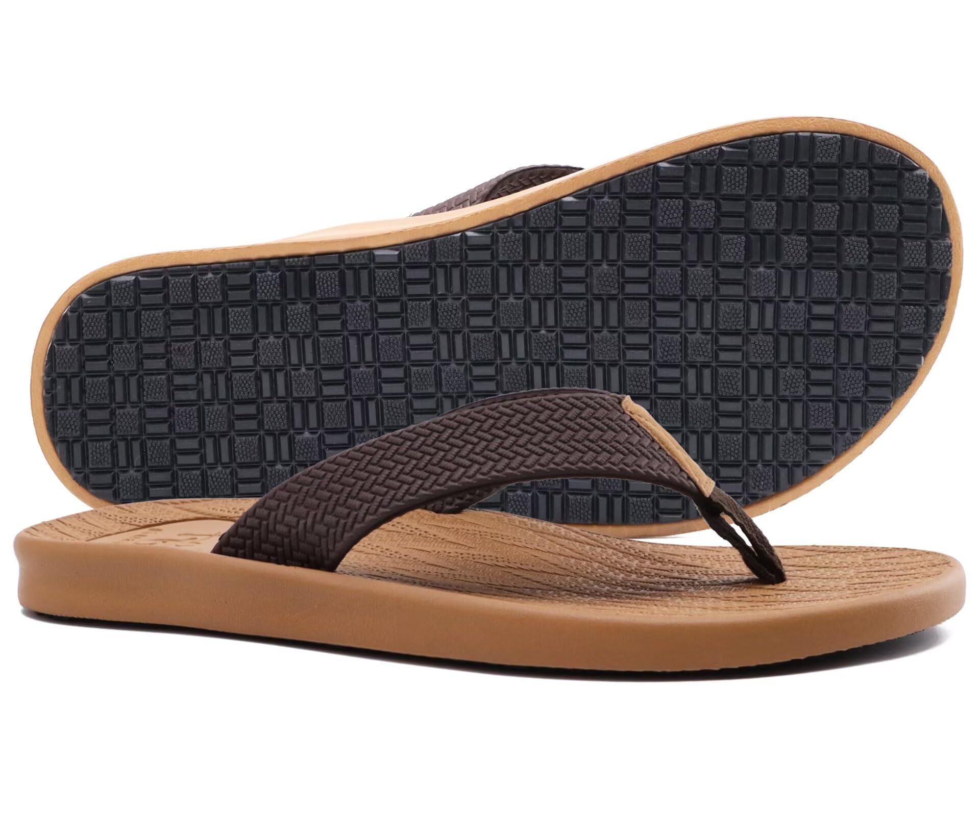 KuaiLu Tongs pour Hommes été Antidérapantes Plage Piscine Sandales Synthétiques Thongs Chaussures