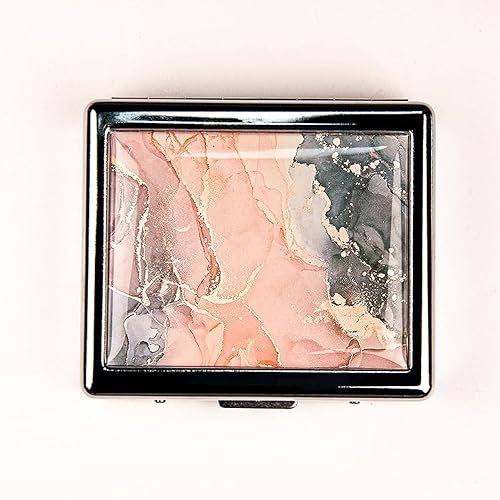 Miniatura 4 de Poison Hemlock Oil 7 Days - Organizador de pastillas cromado plateado brillante con espejo en el interior, tiene 8 compartimentos separados,