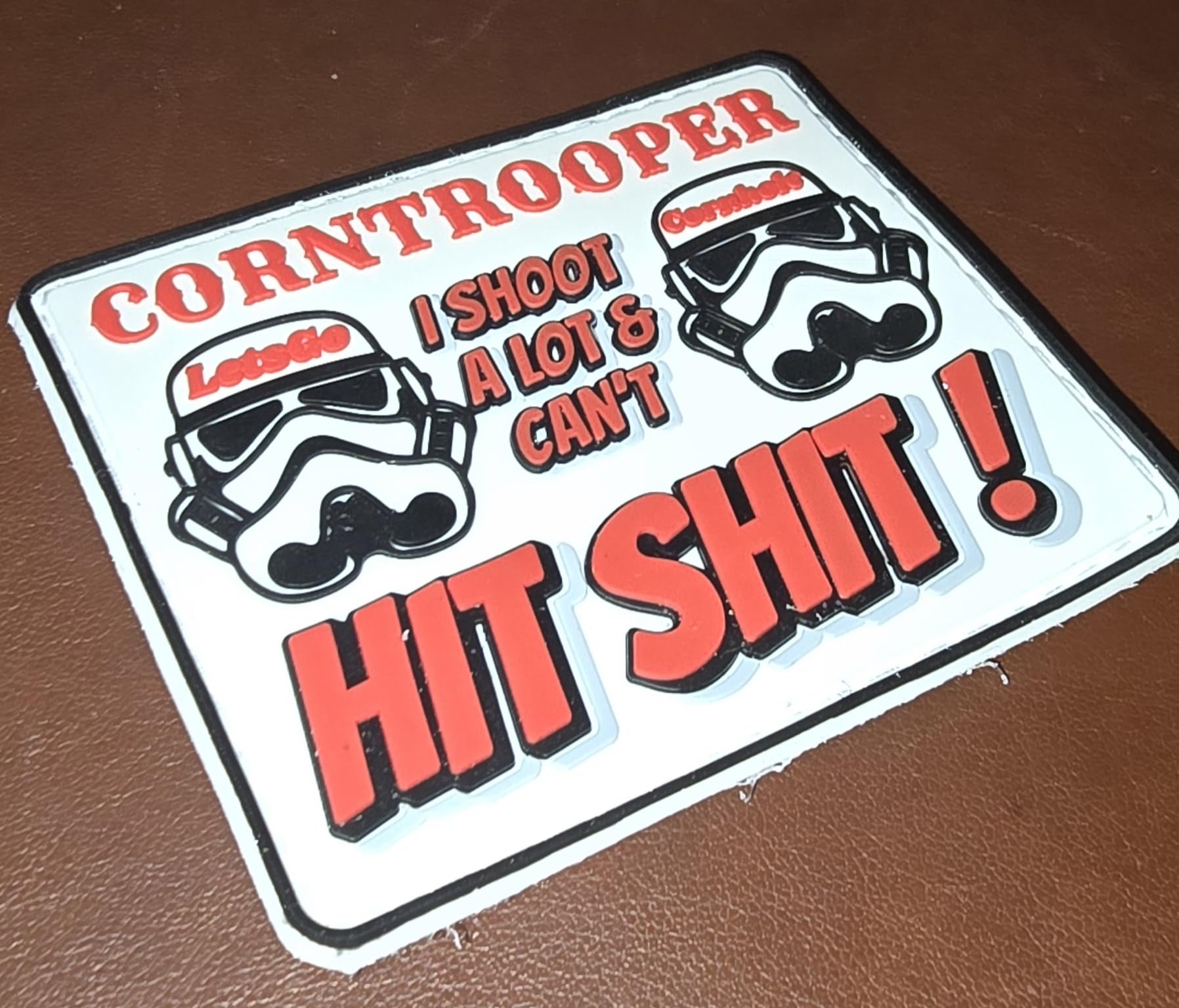 Cornhole Patch Corntrooper Funny Bag Patches Backpack or zuca Perfect for Any Starwarsfan-Inspired Item with Moral Hook Backing