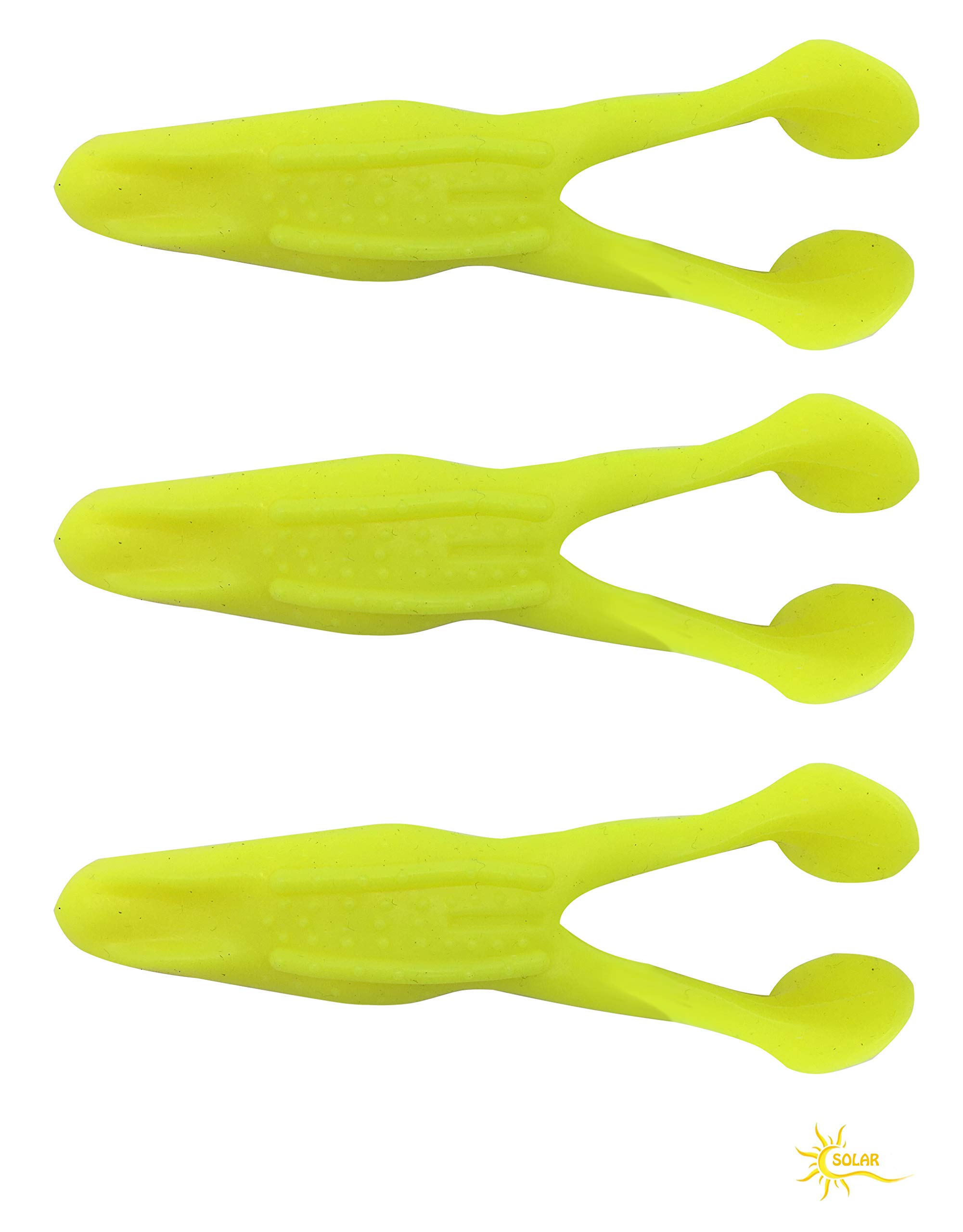 Paddle Toad Frog Soft Plastic 1/2oz 4.13" Fishing Lure - Pack of 3