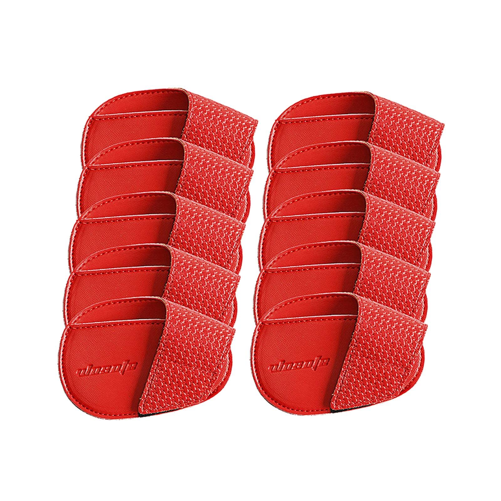 Juego de 10 fundas de poliuretano para palos de golf, portátiles, para deportes, viajes, golf, entrenamiento, color rojo