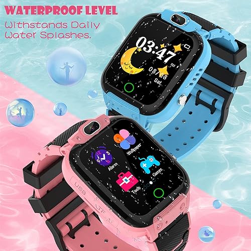 Miniatura 7 de CMKJ Reloj inteligente para niños con 14 juegos reloj de juguetes para niños con cámara y reproductor de MP4 pantalla táctil regalo para niñas y