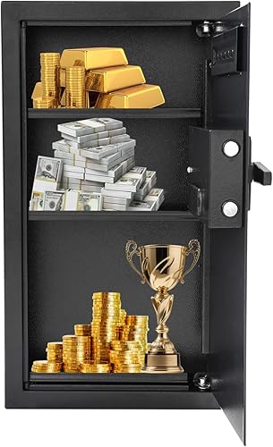 Miniatura 3 de Caja fuerte montada en la pared de 25.5 pulgadas de alto x 3.9 pulgadas de ancho x 14.5 pulgadas de largo, caja fuerte electrónica para seguridad en