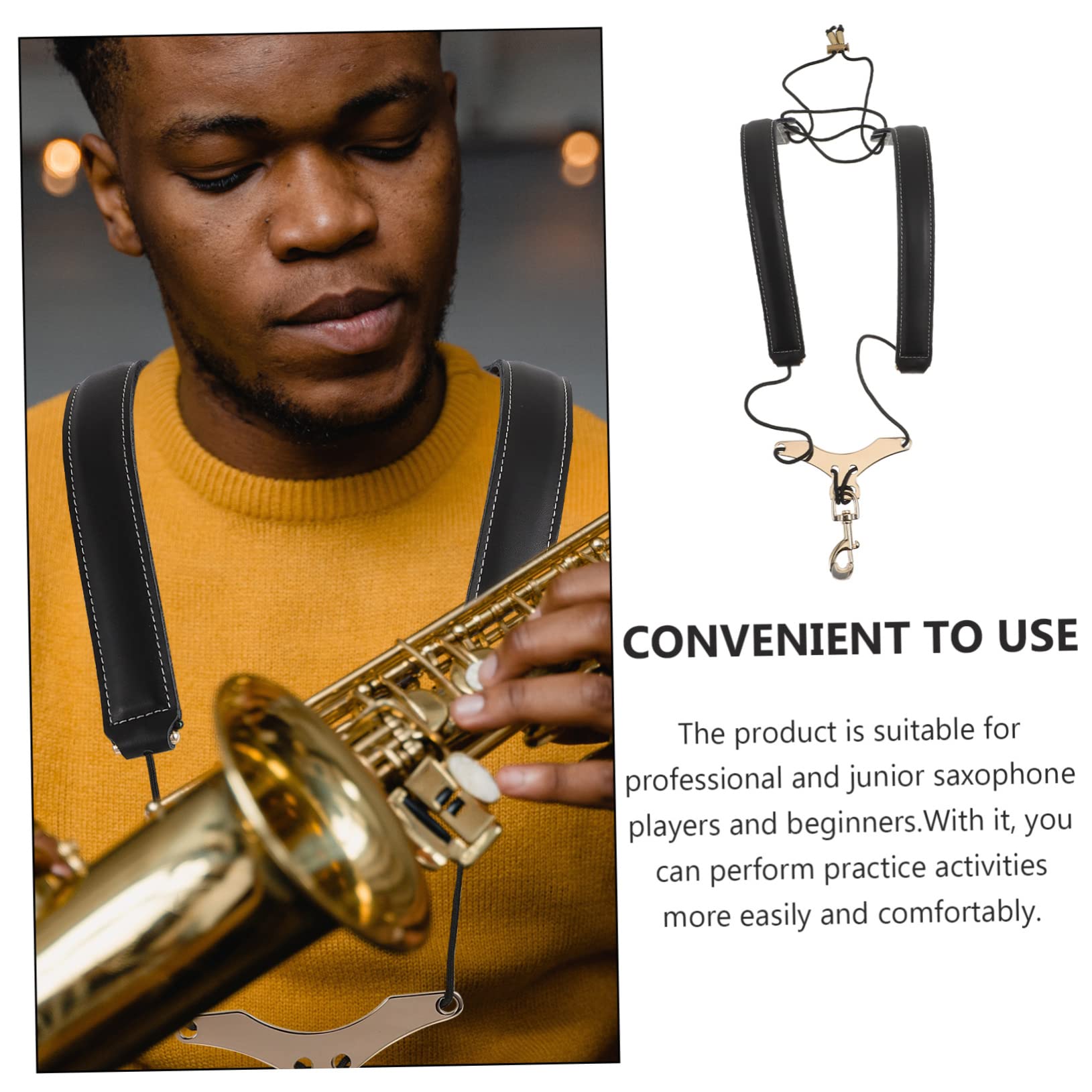 Abaodam Harnais De Saxophone Portable Sangle Épaule Pour Saxophone Sangle De Poitrine