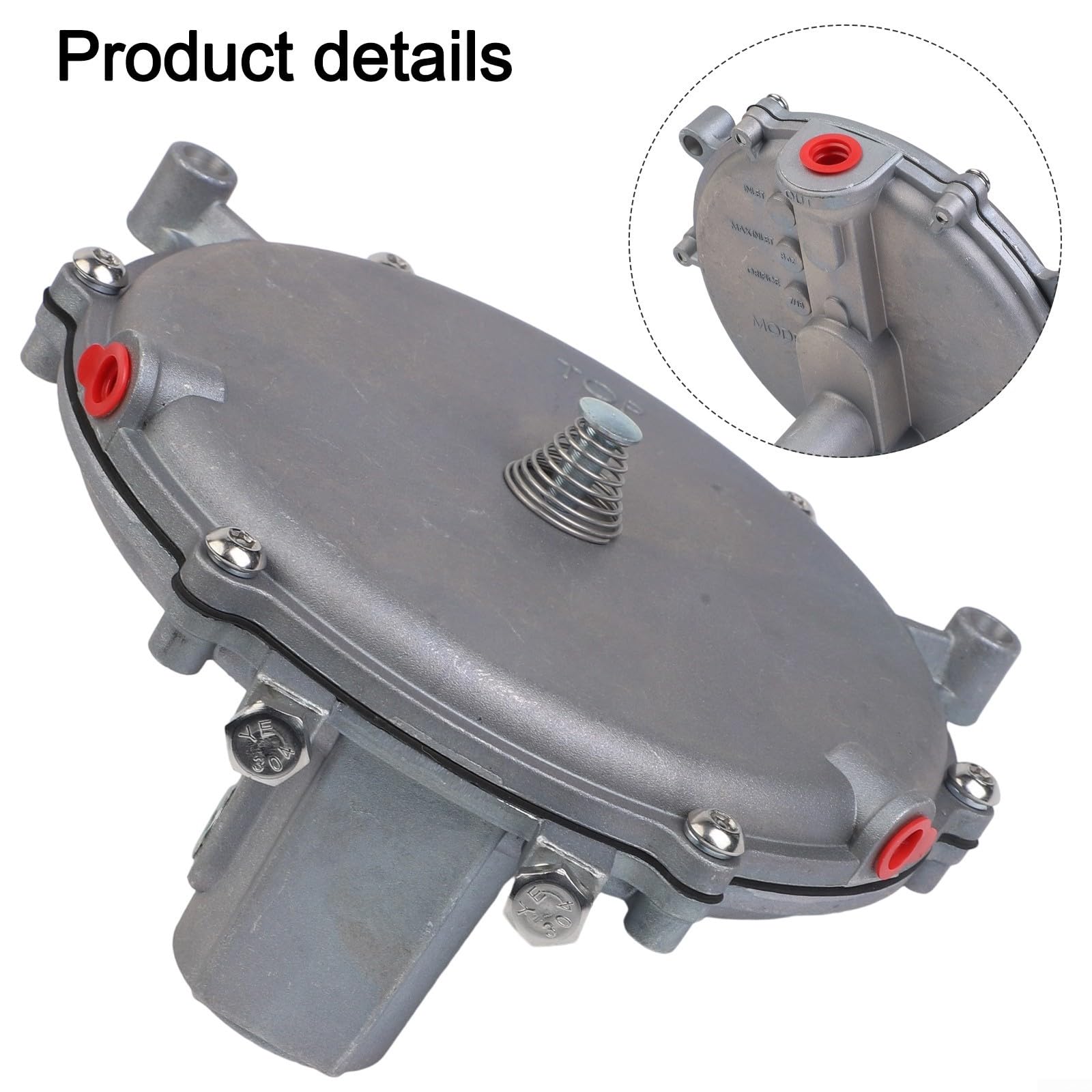 Regolatore a bassa pressione per gas naturale e propano, 039-122 ricambio compatibile con Garretson KN, Impco Style, pressione max ingresso 13,84" WC, per piccoli motori e generatori, 1 pezzo