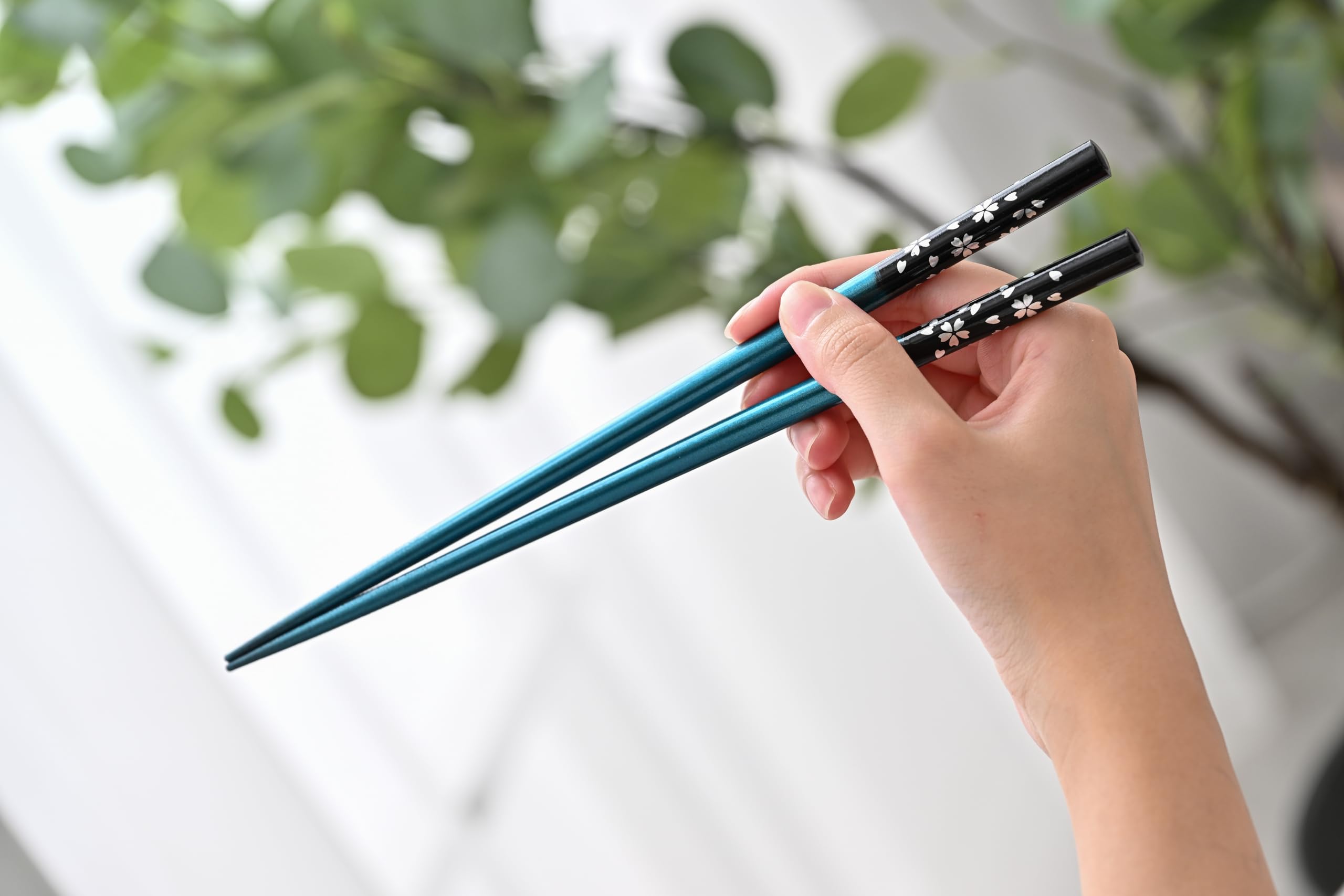 Amazon | 若狭塗箸 (銀舞桜 青・紫 2膳)[福井県小浜 自社工場で製造