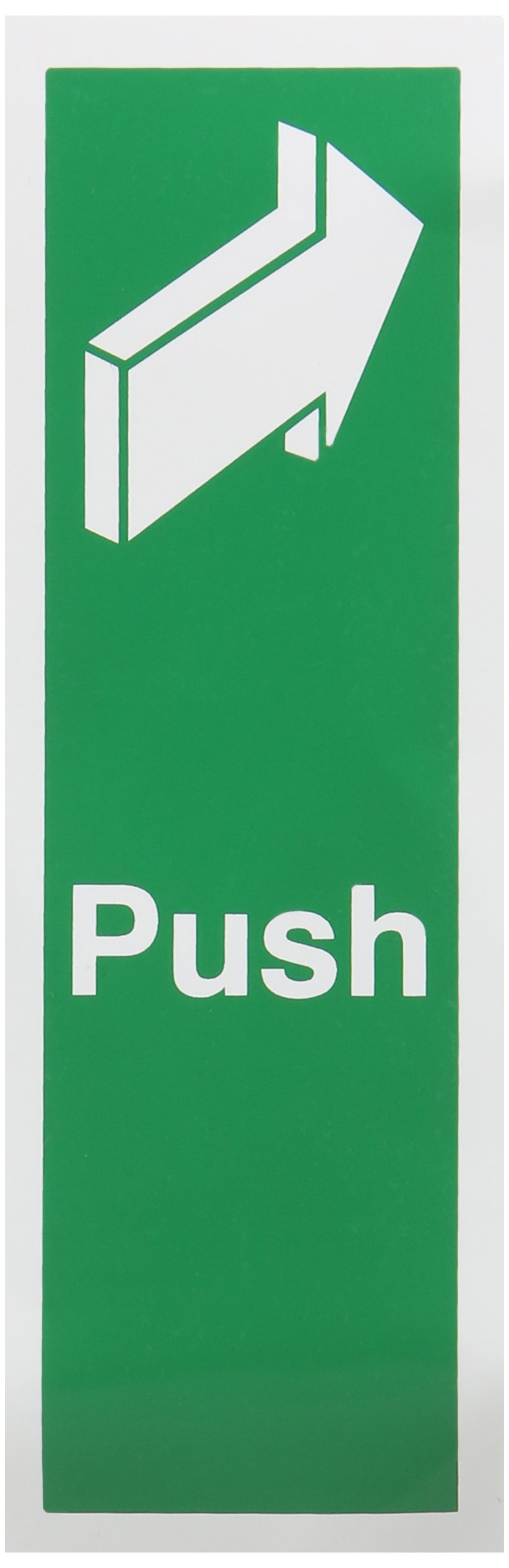 Green/White Safety Sign Push 150X50mm Self-Adhesive